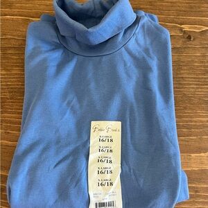 Bobbie Brooks Women’s Turtleneck Long Sleeve Top in Danish Blue